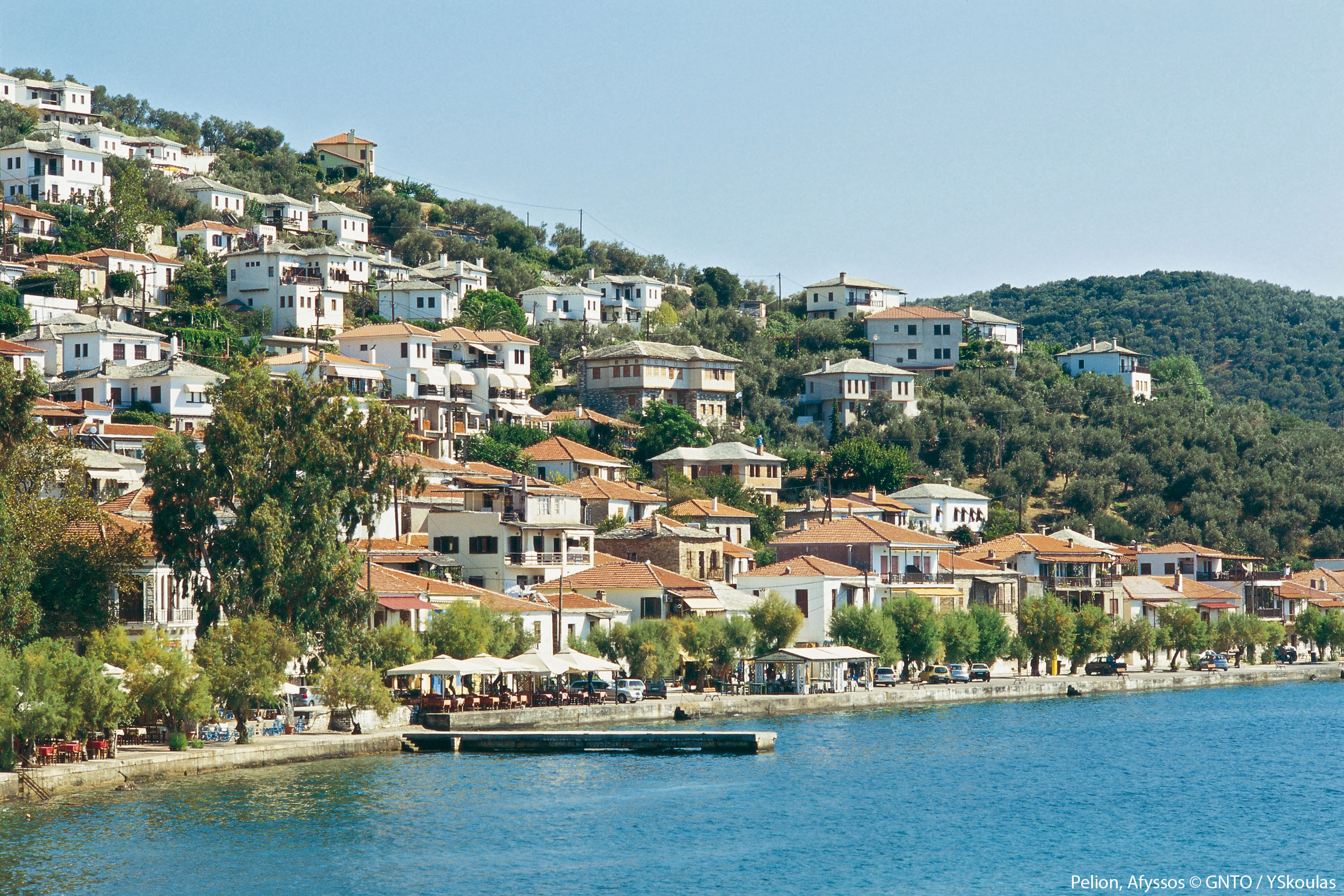 Afyssos village beach on the Pagasetic Gulf, Pelion